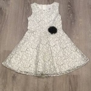 White laced floral dress